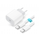 Încărcător super rapid Apple Proof 35W pentru iPhone 17 / 17 Pro / 17Pro Max, cablu USB C, alb