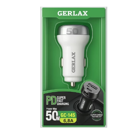 Incarcator Auto Gerlax, Super Fast Charing, 6.8A, Inteligent Safety, Dual PD Output