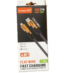 Cablu de incarcare USB / Lightning / Type-C de 100 cm 4 in 1