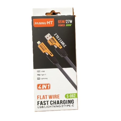 Cablu de incarcare USB / Lightning / Type-C de 100 cm 4 in 1