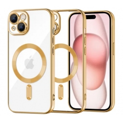 Husa iPhone 15 Plus MagSafe, auriu