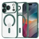 Husă iPhone 16 Pro, MagSafe, transparentă, ramă neagră