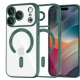 Husă iPhone 15 Pro, MagSafe, Transparentă, Ramă Neagră