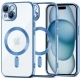 Husă iPhone 14 Plus, MagSafe, Transparentă, Ramă Neagră
