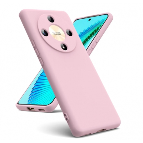 Husa Honor Magic 6 Lite , Silicon, MicroFibra, Rosie