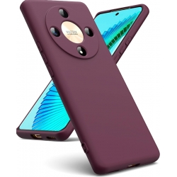 Husa Honor Magic 6 Pro, Silicon, MicroFibra, Visiniu