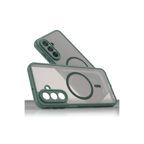 Husa MagFrost Pro » Samsung A57 (A576), Matte MagSafe, Frosted Gray / BLUE