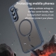 Husa MagFrost Pro » Samsung A57 (A576), Matte MagSafe, Frosted Gray / BLUE