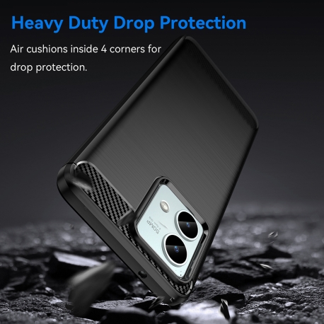 Husa - Carbon Silicone - Motorola Moto G84 - Black