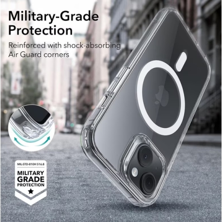 Husa compatibila cu iPhone 15, compatibila cu MagSafe, TPU Magnetic Case, Transparenta