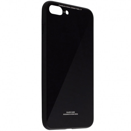 Husa APPLE iPhone 7 Plus / 8 Plus - Glass (Negru)