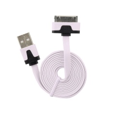 Cablu Date & Incarcare APPLE iPhone 4 (30 Pini) Plat - 1 Metru (Roz Pal)