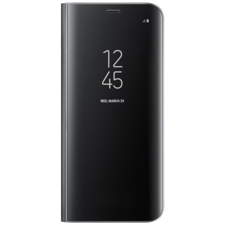 Husa SAMSUNG Galaxy Note 10 - Flip Wallet Clear (Negru)