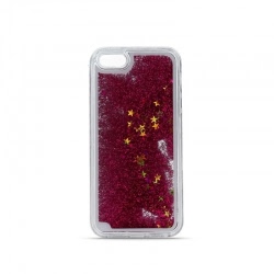 Husa APPLE iPhone 4\4S - Glitter Lichid (Roz)