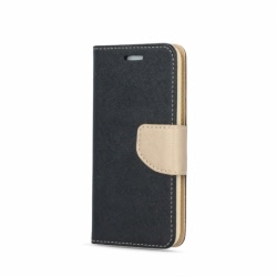 Husa Pentru HUAWEI P8 Lite - Leather Fancy TSS, Negru/Auriu