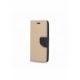 Husa Pentru APPLE iPhone 4 / 4S - Leather Fancy TSS, Auriu/Negru