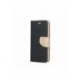 Husa Pentru APPLE iPhone 7 - Leather Fancy TSS, NegruAuriu