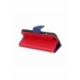 Husa HUAWEI Y5 2017 \ Y6 2017 - Leather Fancy TSS, Rosu\Bleumarin