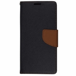 Husa Pentru SAMSUNG Galaxy S6 - Leather Fancy TSS, Negru/Maro