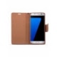 Husa Pentru SAMSUNG Galaxy S7 - Leather Fancy TSS, Negru/Maro