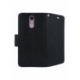 Husa Pentru LG Q7 - Leather Fancy TSS, Negru
