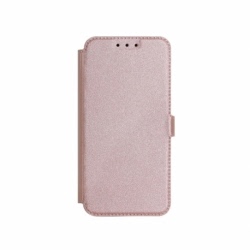 Husa Pentru SAMSUNG Galaxy J6 Plus 2018 - Leather Pocket TSS, Roz-Auriu