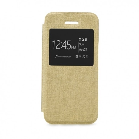 Husa Pentru SAMSUNG Galaxy S3 Mini - Flip Window TSS, Auriu