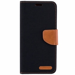 Husa Pentru HUAWEI Mate 20 Lite - Denim Canvas TSS, Negru