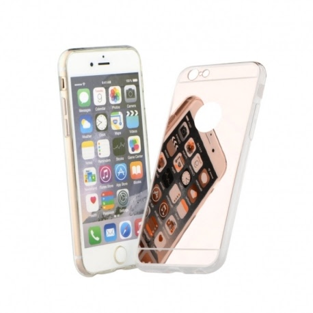 Husa Pentru APPLE iPhone 7 / 8 - Luxury Mirror TSS, Roz-Auriu