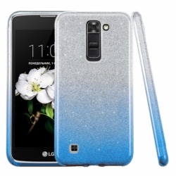 Husa SAMSUNG Galaxy S7 Edge - Luxury Glitter TSS, Argintiu\Albastru