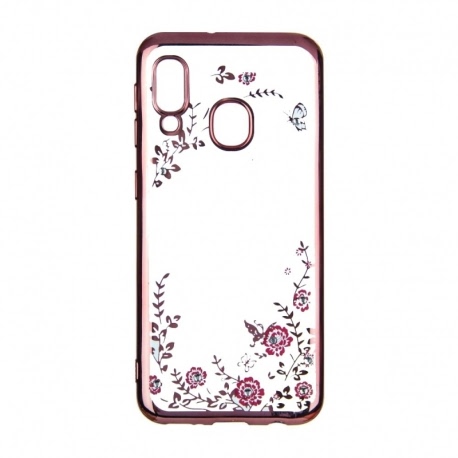 Husa Pentru SAMSUNG Galaxy A20e - Luxury Glare TSS, Roz-Auriu