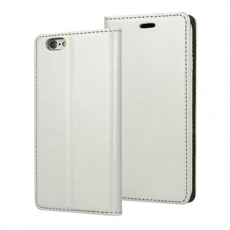 Husa SAMSUNG Galaxy J7 2017 - Leather Magnet TSS, Argintiu