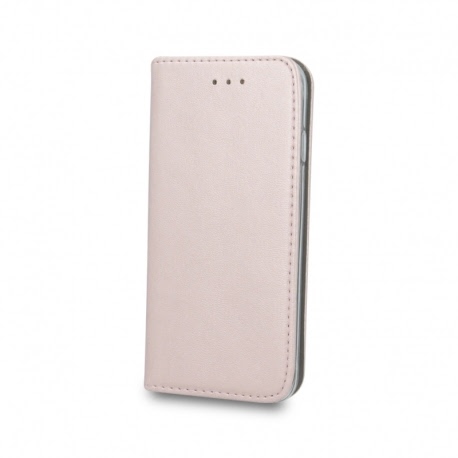 Husa Pentru SAMSUNG Galaxy J6 2018 - Leather Magnet TSS, Roz-Auriu