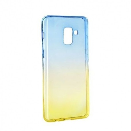 Husa Pentru SAMSUNG Galaxy A8 Plus 2018 - Gradient TSS, Albastru/Auriu