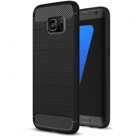 Husa SAMSUNG Galaxy S7 Edge - Luxury Carbon TSS, Negru