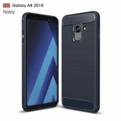 Husa Pentru SAMSUNG Galaxy A5 2018 / A8 2018 - Luxury Carbon TSS, Bleumarin