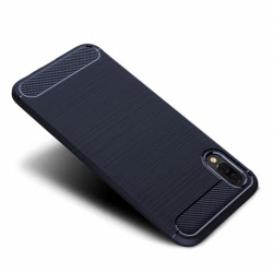 Husa HUAWEI P20 - Luxury Carbon TSS, Bleumarin