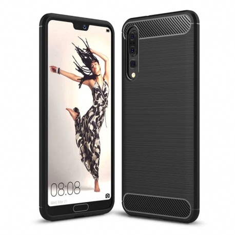 Husa Pentru HUAWEI P20 Pro - Luxury Carbon TSS, Negru