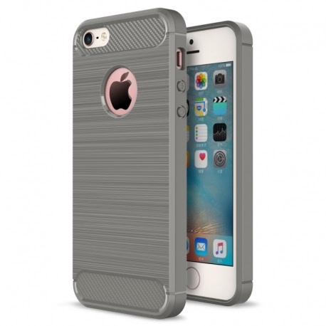 Husa Pentru APPLE iPhone 5/5S/SE - Luxury Carbon TSS, Gri