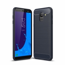 Husa SAMSUNG Galaxy J6 2018 - Luxury Carbon TSS, Bleumarin