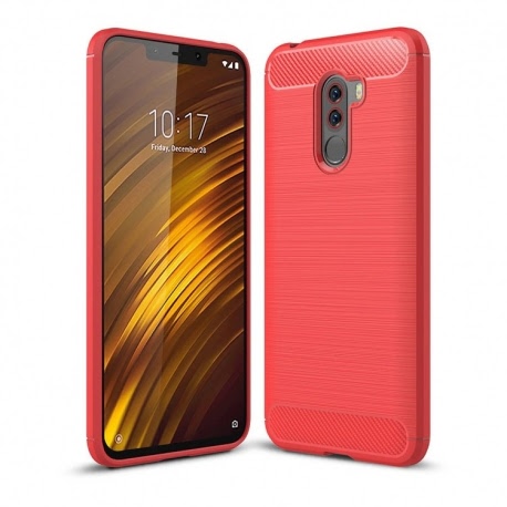 Husa Pentru XIAOMI Pocophone F1 - Luxury Carbon TSS, Rosu