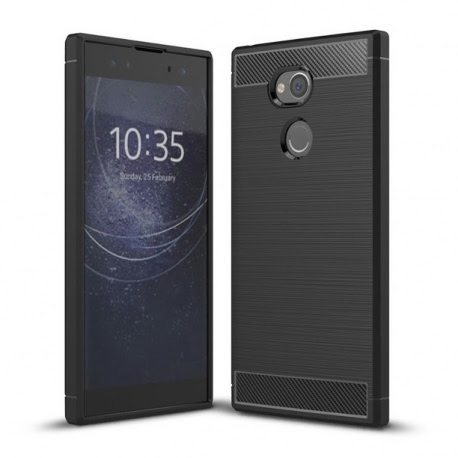 Husa SONY Xperia XA2 - Luxury Carbon TSS, Negru