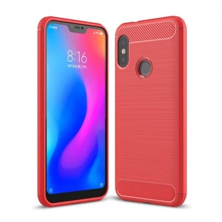 Husa Pentru XIAOMI Mi A2 Lite - Luxury Carbon TSS, Rosu