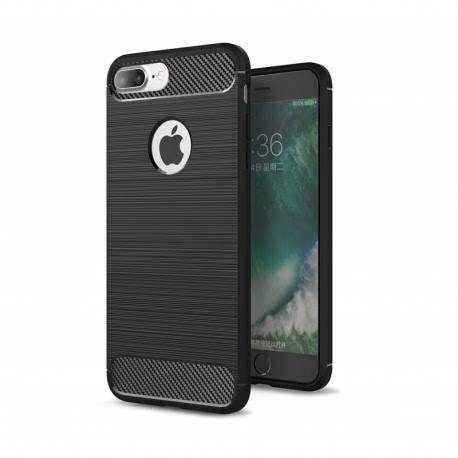 Husa Pentru APPLE iPhone 7 Plus / 8 Plus - Luxury Carbon TSS, Negru