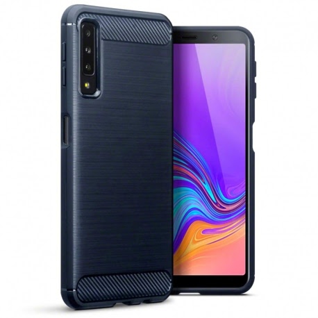 Husa SAMSUNG Galaxy A7 2018 - Luxury Carbon TSS, Bleumarin