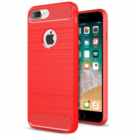 Husa Pentru APPLE iPhone 7 / 8 - Luxury Carbon TSS, Rosu