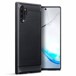 Husa SAMSUNG Galaxy Note 10 Plus - Luxury Carbon TSS, Negru