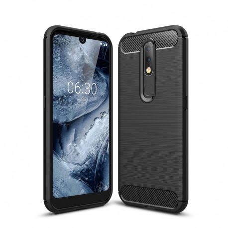 Husa NOKIA 4.2 - Luxury Carbon TSS, Negru