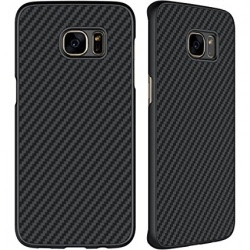 Husa SAMSUNG Galaxy S7 Edge - Luxury Fiber Carbon TSS, Negru