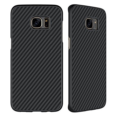 Husa SAMSUNG Galaxy S7 Edge - Luxury Fiber Carbon TSS, Negru